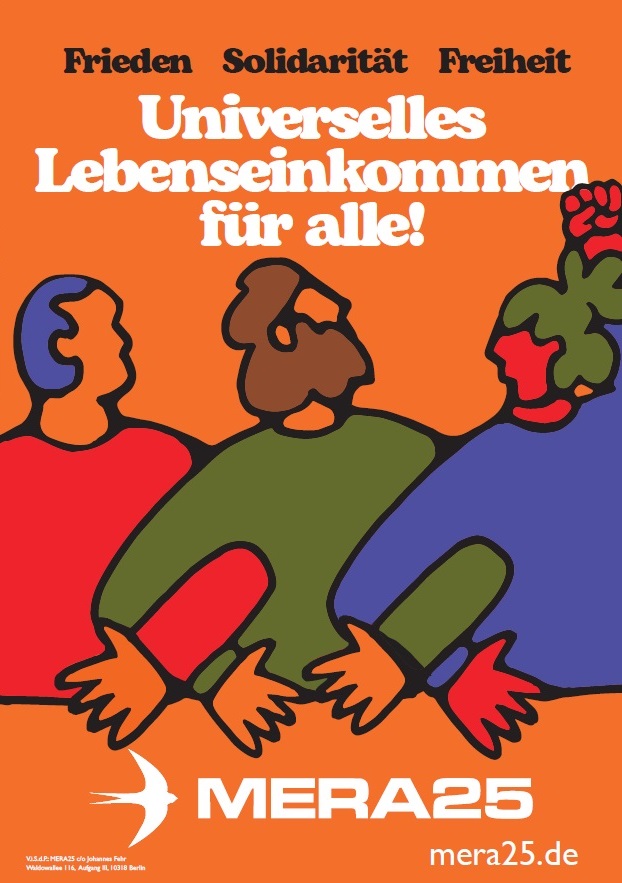 Plakat für die Bundeswahl 2025: Reiche für grünen Wandel zahlen lassen!